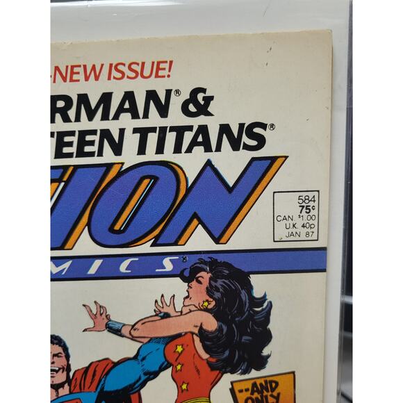 Action Comics #584 (1987) 1st John Byrne Art / 1st app Post Crisis Superman - Picture 3 of 7